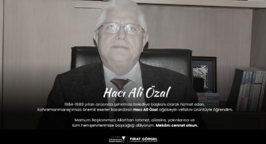Başkan Görgel’den Hacı Ali Özal İçin Taziye Mesajı