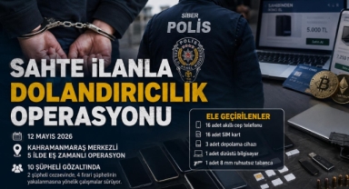 Kahramanmaraş merkezli dolandırıcılık operasyonunda 10 gözaltı