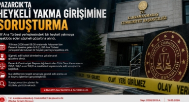 Pazarcık’ta Türbedeki Heykeli Yakma Girişimine Soruşturma