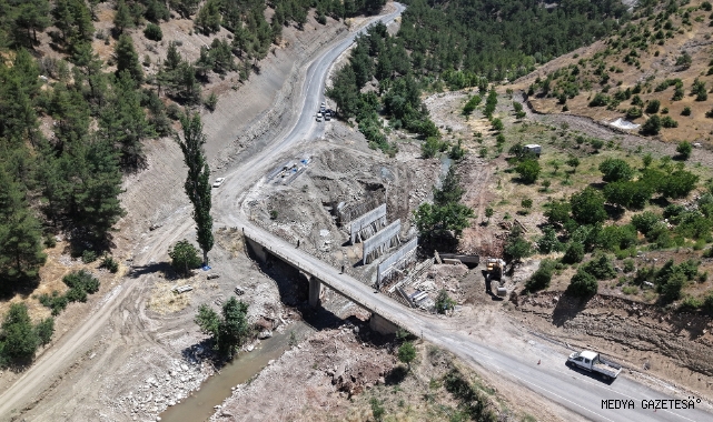 Bertiz’in Yeni Köprüsü Hızla Yükseliyor