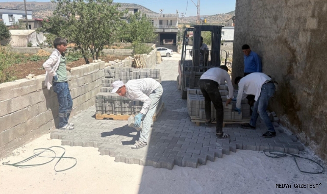 Büyükşehir’den Pazarcık Ufacıklı’ya 6 Bin Metrekarelik Kilit Parke