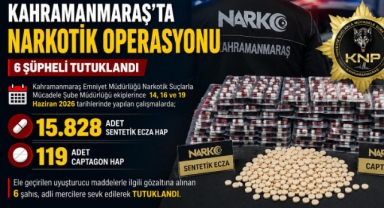 Kahramanmaraş’ta Narkotik Operasyonu: 6 tutuklama