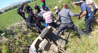 -Kahramanmaraş’ta Otomobil Sulama Kanalına Uçtu: 4 Yaralı