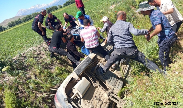 -Kahramanmaraş’ta Otomobil Sulama Kanalına Uçtu: 4 Yaralı