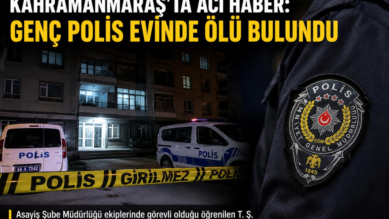 -Kahramanmaraş’ta Polis Memuru Evinde Ölü Bulundu