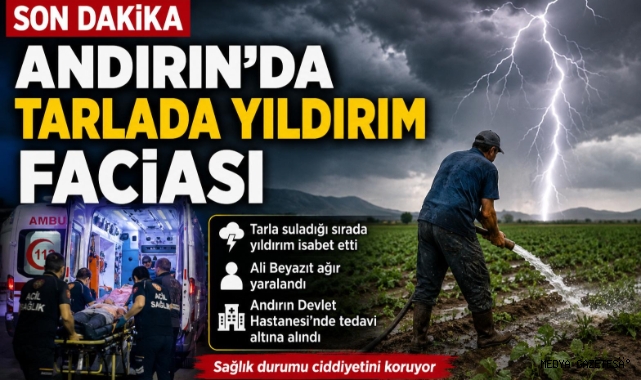 Kahramanmaraş’ta Tarlada Yıldırım İsabet Etti: 1 Kişi Ağır Yaralandı