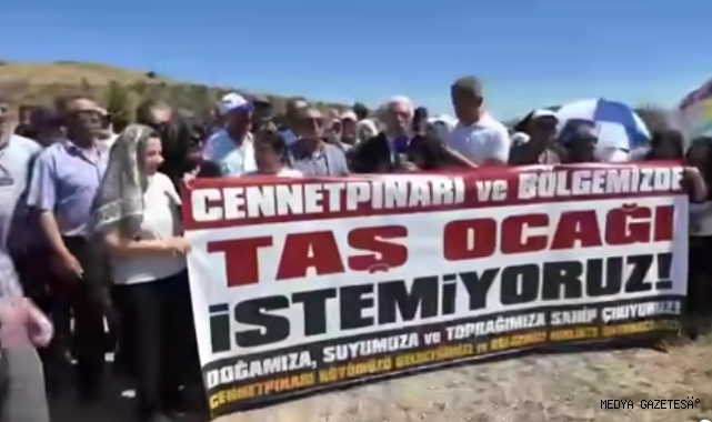 PAZARCIK’TA TAŞ OCAĞI TEPKİSİ: “DOĞAMIZI, TOPRAĞIMIZI VE SUYUMUZU KORUYACAĞIZ”