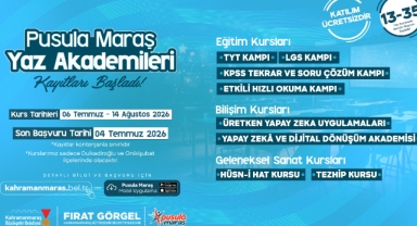 Pusula Maraş Yaz Akademileri’ne Kayıtlar Başladı