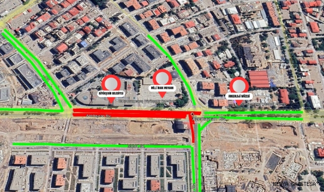 Sürücülerin Dikkatine; Azerbaycan Bulvarı’nda Geçici Trafik Düzenlemesi!