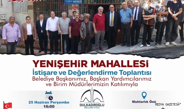 YENİŞEHİR MAHALLESİ SAKİNLERİ İSTİŞARE TOPLANTISINDA BULUŞUYOR