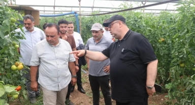 DULKADİROĞLU’NDA ÜRETİCİYE DESTEK MESAJI: BAŞKAN MEHMET AKPINAR GÜZELYURT’TA SERA ÜRETİCİLERİYLE BULUŞTU