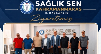HANİFİ MAHÇİÇEK’TEN SAĞLIK-SEN KAHRAMANMARAŞ ŞUBESİ’NE ZİYARET