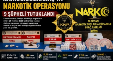 -Kahramanmaraş’ta Narko Operasyonu: 9 tutuklama