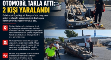 -Kahramanmaraş’ta Otomobil Takla Attı: 2 Yaralı