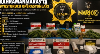 Kahramanmaraş’ta uyuşturucu operasyonları: 8 tutuklama