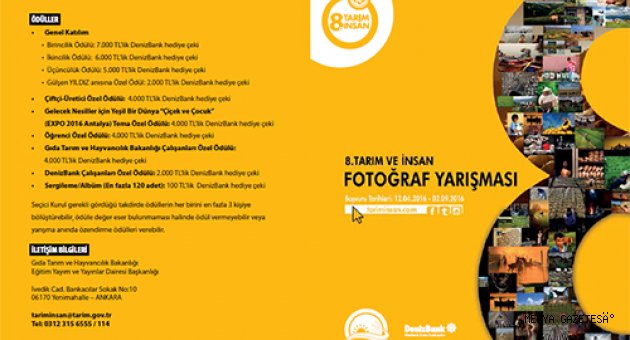8. TARIM VE İNSAN FOTOĞRAF YARIŞMASI BAŞVURULARINDA SON BİR HAFTA…