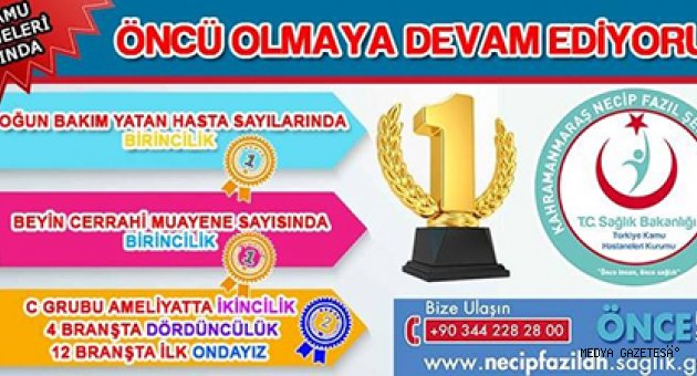 874 KAMU HASTANESİ ARASINDA İLK 100 HASTANE İSTATİSTİĞİ AÇIKLANDI