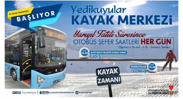 Yarıyıl Tatilinde Yedikuyulara Otobüs Seferleri başlıyor