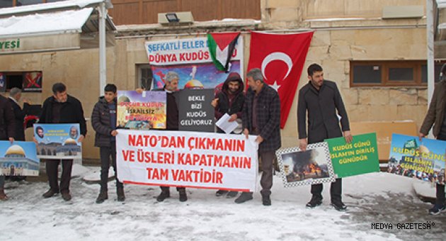 Afşin'de, ABD'nin sözde Orta Doğu Barış Planı protesto edildi