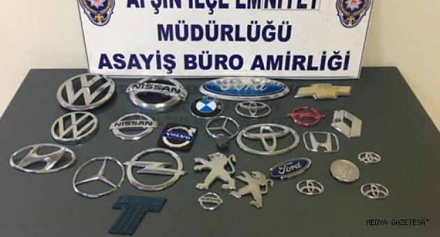 Afşin'de otomobil amblemleri çalan 2 şüpheli yakalandı
