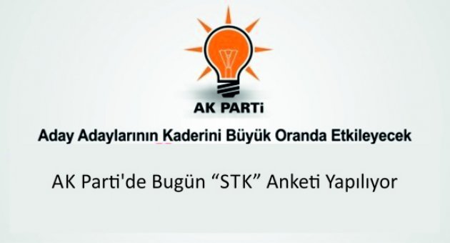 AK Parti’de Bugün “STK” Anketi Yapılıyor