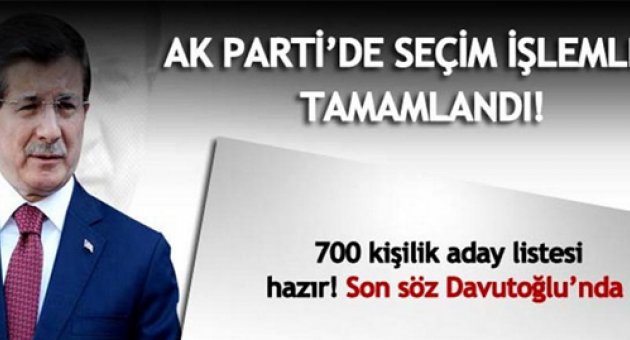 AK Parti'de işlem tamam son söz Davutoğlu'nda!