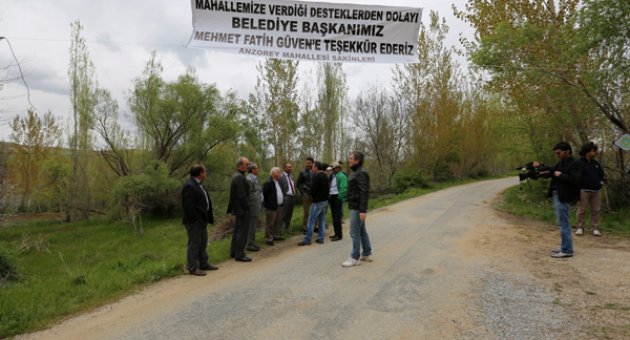 ANZOREY MAHALLESİNE TABELASI TAKILDI…