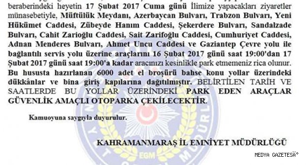 ARAÇ SÜRÜCÜLERİNİN DİKKATİNE