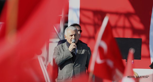 BAŞBAKAN YILDIRIM: “TÜRK MİLLETİ ASLA DİZ ÇÖKMEZ”