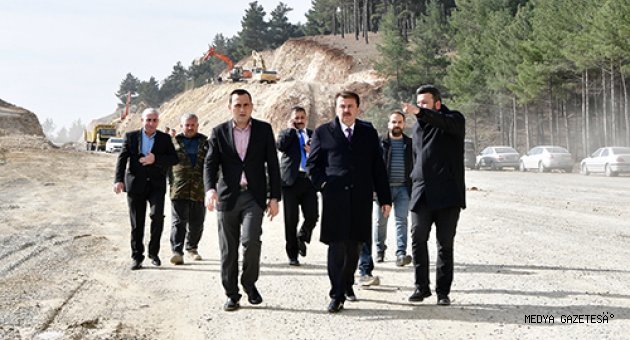 BAŞKAN ERKOÇ KUZEY ÇEVRE YOLUNU İNCELEDİ