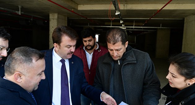 BAŞKAN ERKOÇ, OTOPARKLARDA İNCELEMELERDE BULUNDU