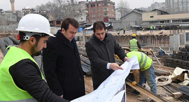 BAŞKAN ERKOÇ’TAN OTOPARK İNŞAATINDA İNCELEME