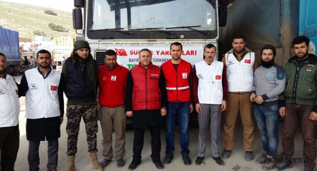 BAYIRBUCAK TÜRKMENLERİNE 40 TIR YARDIM