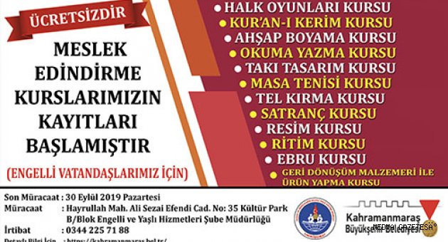 Bu Kurslarda Engel Yok!