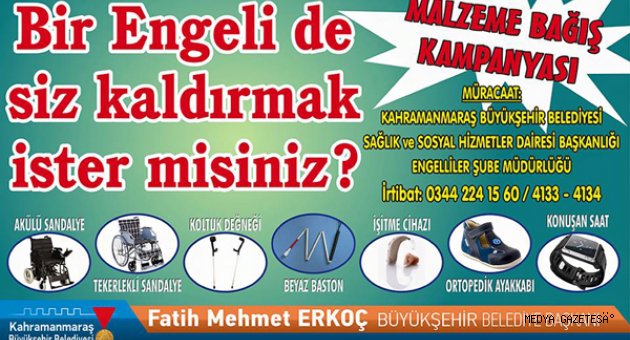 BÜYÜKŞEHİR’DEN BAĞIŞ KAMPANYASI
