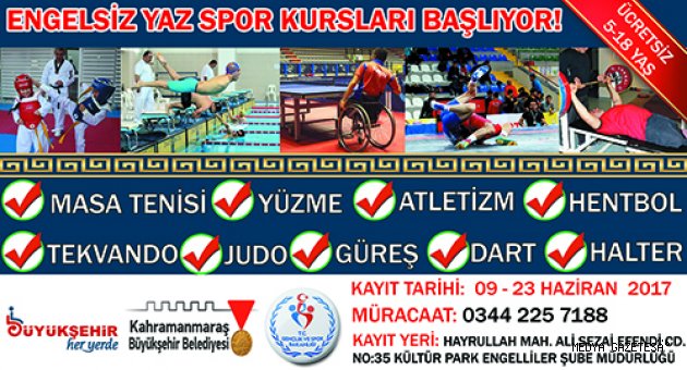 BÜYÜKŞEHİR’DEN ENGELSİZ YAZ SPOR KURSLARI