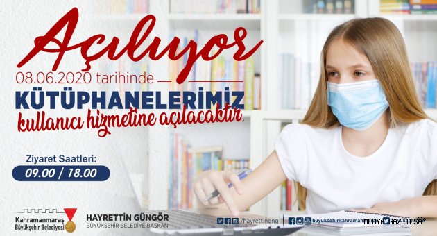 Büyükşehir’in halk kütüphaneleri açılıyor