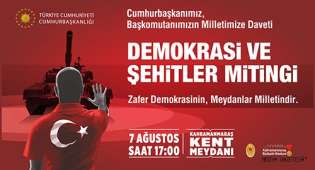 DEMOKRASİ VE ŞEHİTLER MİTİNGİ
