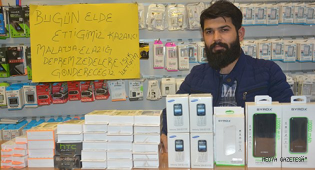 Depremzedelere cep telefonu ve aksesuar göndererek destek oldu
