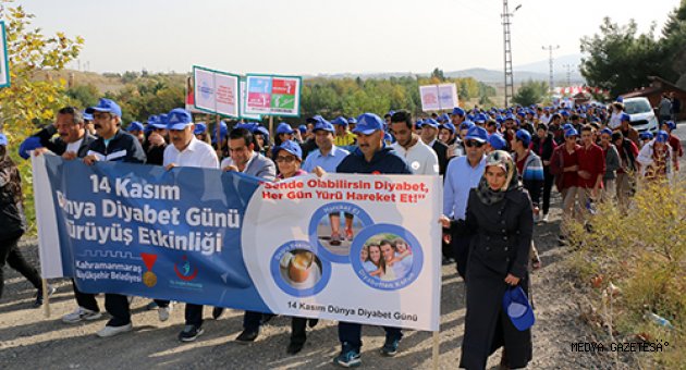 DİYABETE DİKKAT ÇEKMEK İÇİN YÜRÜDÜLER