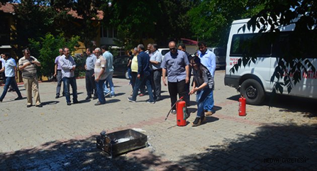 DULKADİROĞLU İLÇE PERSONELLERİNE YANGINLA MÜCADELE EĞİTİMİ