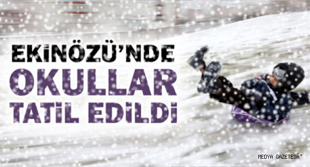 EKİNÖZÜ'NDE OKULLAR TATİL EDİLDİ