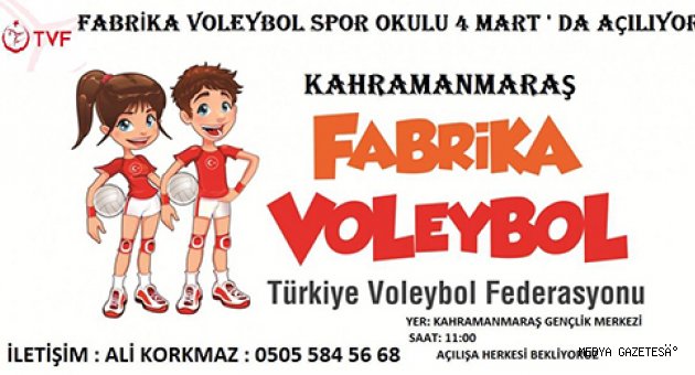 FABRİKA VOLEYBOL 20. ŞUBESİNİ İLİMİZDE AÇIYOR