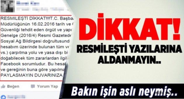 Facebooktaki Resmileşti Dikkat Zımbırtısı