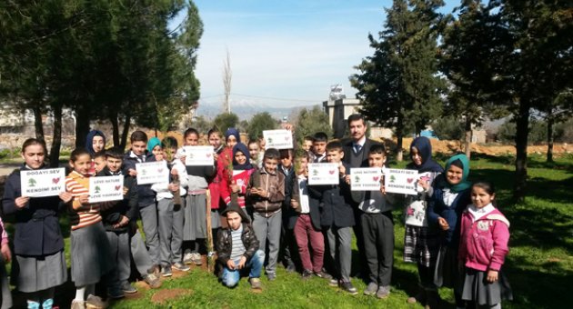 FATMALI YEŞİLKENT ORTAOKULUNDA FİDANLAR TOPRAKLA BULUŞTU