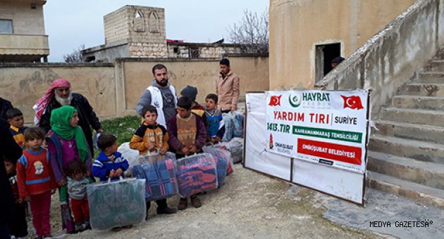 İdlib Kentine Onikişubat Belediyesinin Yardımları Devam Ediyor.