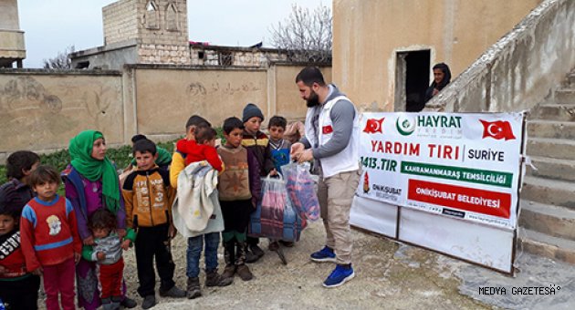 İdlib'e 1413. Yardım Tırı Onikişubat Belediyesi'nden Yola Çıktı