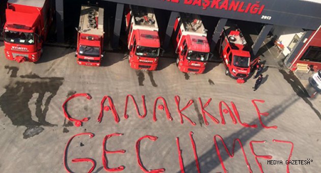 İTFAİYEDEN ÇANAKKALE ŞEHİTLERİNİ ANMA TÖRENİ
