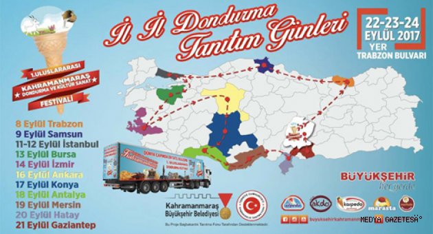 Kahramanmaraş Dövme Dondurma Festivali Gezici TIR’ı İstanbul’da…