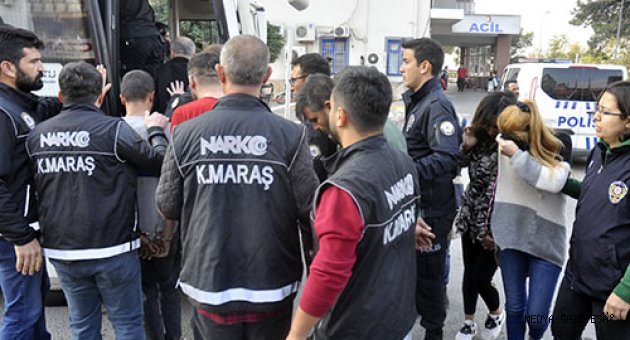 Kahramanmaraş merkezli uyuşturucu operasyonunda 8 şüpheli yakalandı